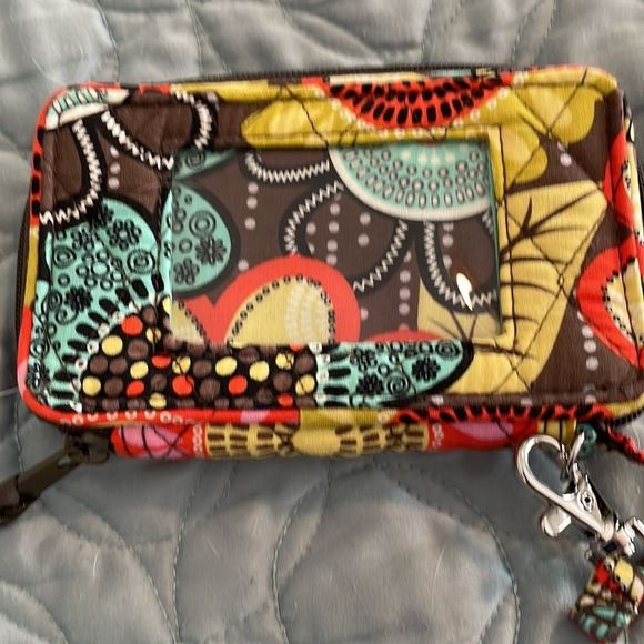 Vera Bradley wallet with gorgeous Browns yellows orange and blue - Picture 2 of 5